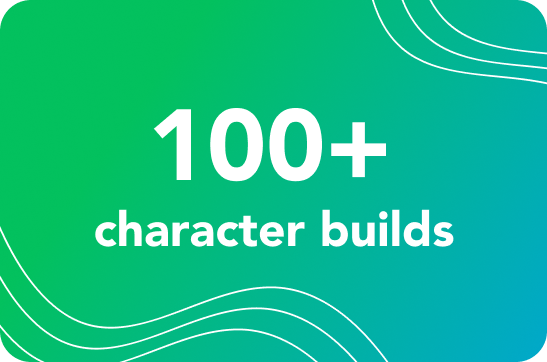 100+ character builds