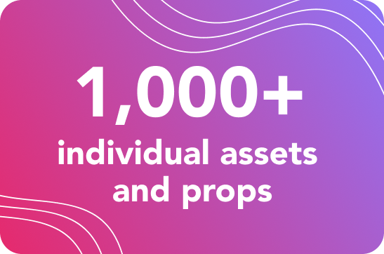 1000+ individual assets and props